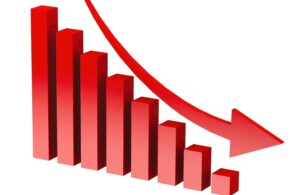 un graphique est en baisse
