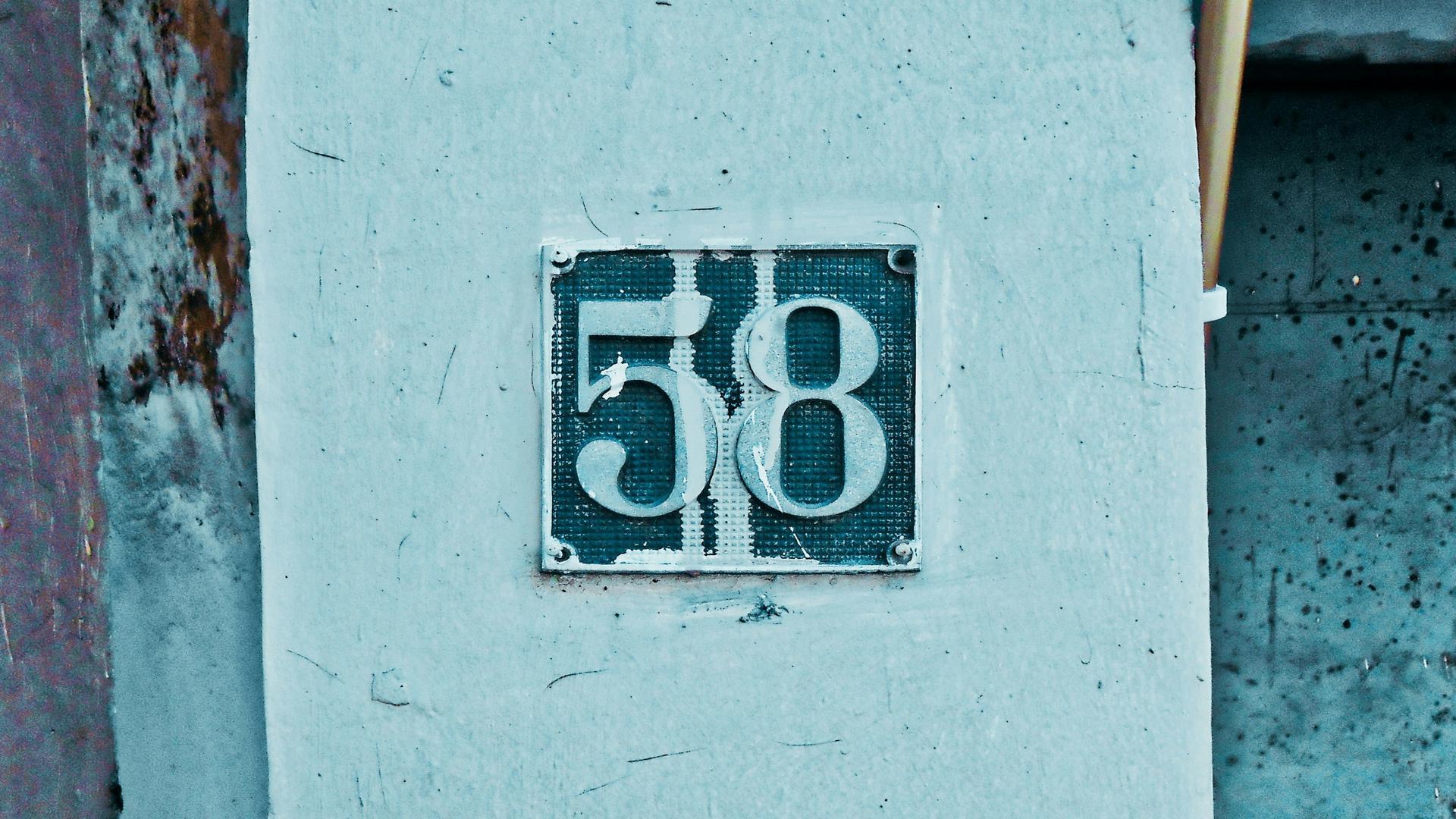 Numéro de maison numéro 58, adresse de maison